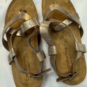 Comfortiva Women's Metallic Sandals